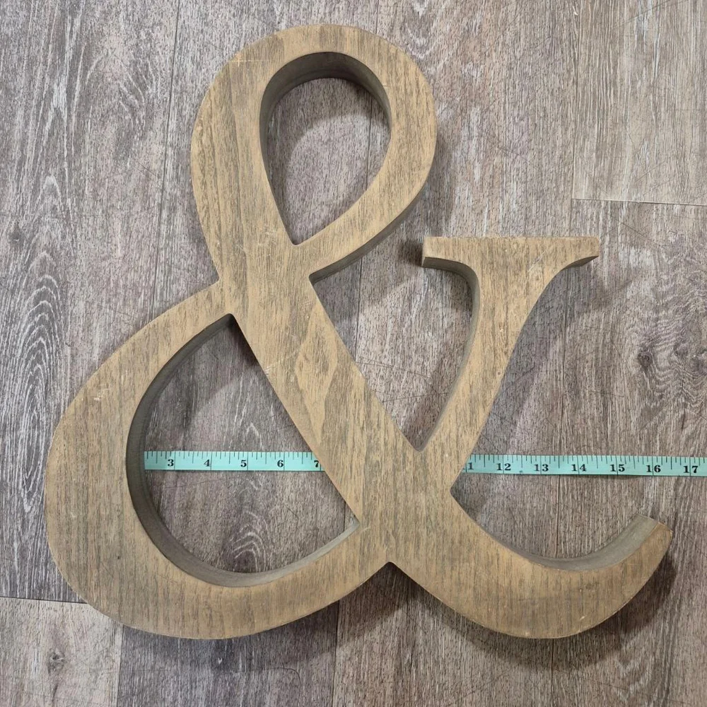 Unbranded Home Decor Brown Ampersand Sign One Size